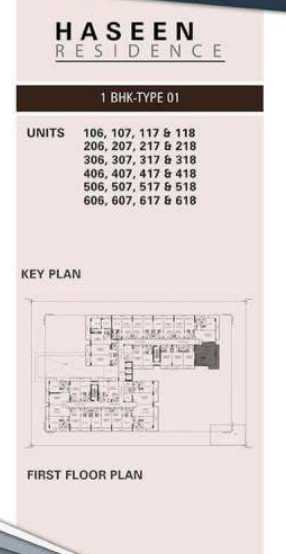 Type 01 1BHK  Haseen Residence 2